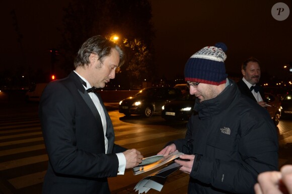 Exclusif - Mads Mikkelsen lors de la soirée GQ au Musée d'Orsay, Paris, le 19 novembre 2014.