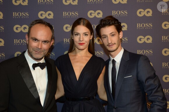 Exclusif - Pierre Niney et sa chérie Natasha Andrews lors de la soirée GQ au Musée d'Orsay, Paris, le 19 novembre 2014.