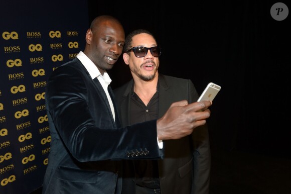 Exclusif - JoeyStarr et Omar Sy lors de la soirée GQ au Musée d'Orsay, Paris, le 19 novembre 2014.