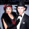 Nick Jonas et sa compagne Olivia Culpo, déguisés, pour la soirée costumée d'Halloween au nightclub 1 OAK à Las Vegas, le 31 octobre 2014.