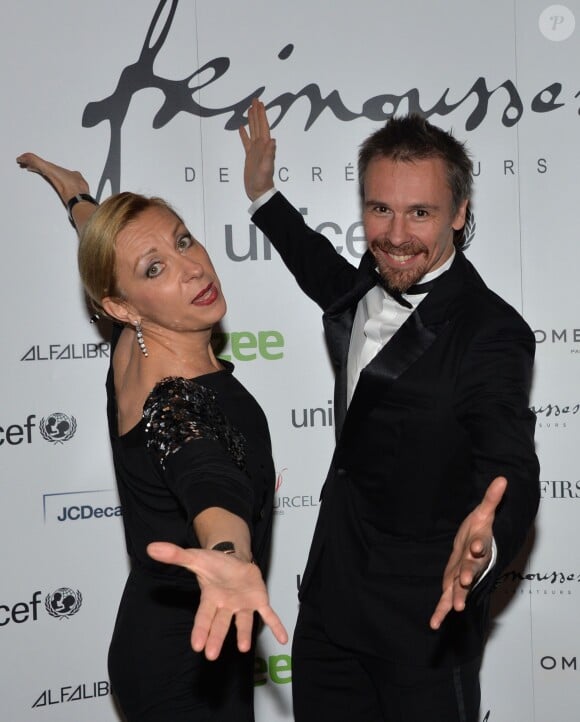 Natalie Dessay et Nicolas Le Riche - Soirée de vente aux enchères des "Frimousses de Créateurs" au profit de l'Unicef au théâtre du Châtelet à Paris, le 24 novembre 2014.
