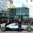 Lewis Hamilton avait rendez-vous avec ses fans après son titre de champion du monde de Formule 1 au Piazza, l'immeuble de la BBC, dans le quartier de Salford à Manchester, le 25 novembre 2014