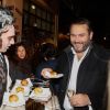 Nicolas Ullmann, Bruce Toussaint lors de la soirée du guide Fooding au passage des Panoramas à Paris le 24 novembre 2014