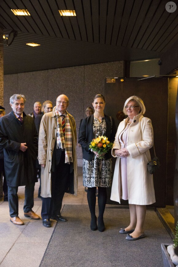 La princesse Victoria de Suède en Finlande, à Hanasaari, le 27 novembre 2014 pour le Future Forum 2014.