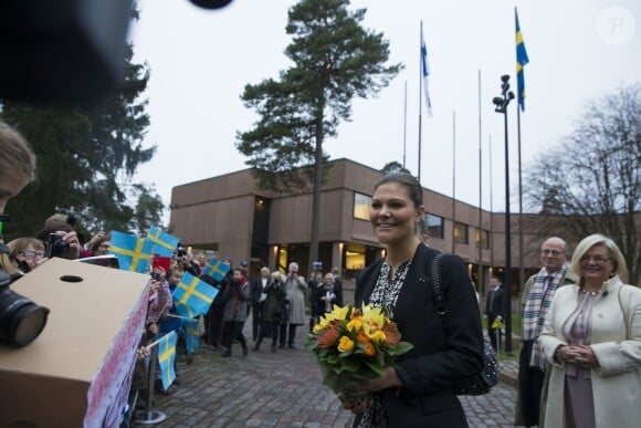 La princesse Victoria de Suède en Finlande, à Hanasaari, le 27 novembre 2014 pour le Future Forum 2014.