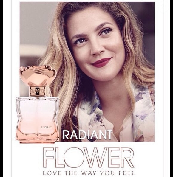 Drew Barrymore est l'égérie du parfum Radiant Flower, dont elle a dévoilé un visuel en novembre 2014.