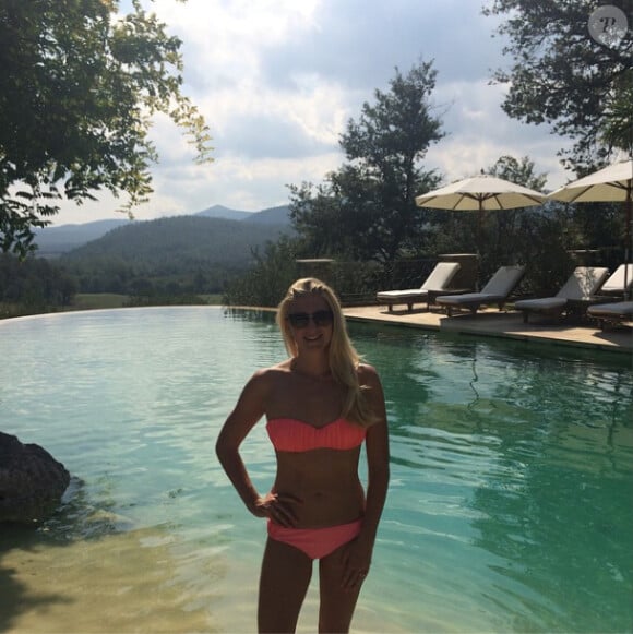 Rebecca Adlington en lune de miel, photo publiée sur son compte Instagram le 8 septembre 2014
