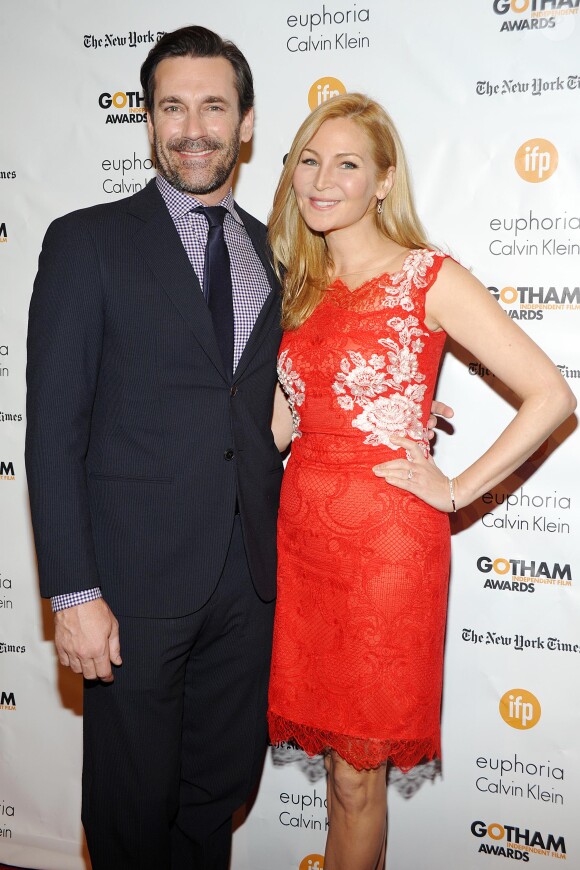 Jon Hamm, Jennifer Westfeldt lors des Gotham Independent Film Awards à New York le 1er décembre 2014