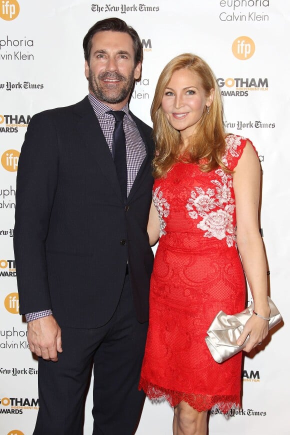 Jon Hamm et Jennifer Westfeldt lors des Gotham Independent Film Awards à New York le 1er décembre 2014