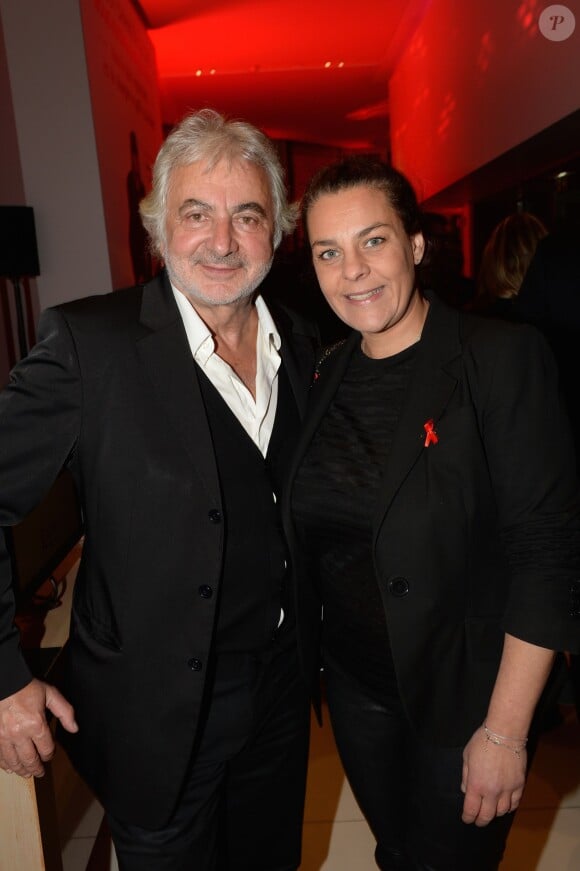 Franck Provost et sa fille Olivia - soirée pour l'opération Coiffeurs contre le sida dans le cadre de la Journée mondiale contre le sida à l'Académie L'Oréal Produits Professionnels à Paris, le 1er décembre 2014.