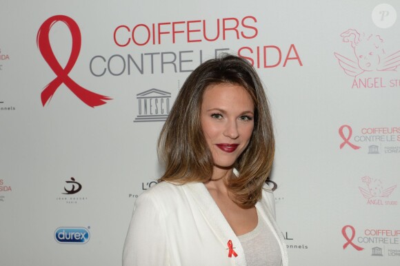 Lorie - soirée pour l'opération Coiffeurs contre le sida dans le cadre de la Journée mondiale contre le sida à l'Académie L'Oréal Produits Professionnels à Paris, le 1er décembre 2014.