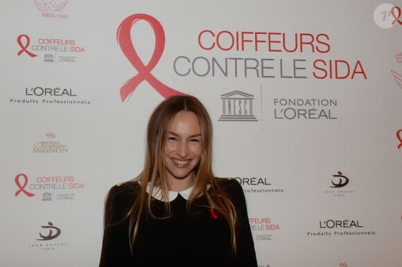 Vanessa Demouy - soirée pour l'opération Coiffeurs contre le sida dans le cadre de la Journée mondiale contre le sida à l'Académie L'Oréal Produits Professionnels à Paris, le 1er décembre 2014.