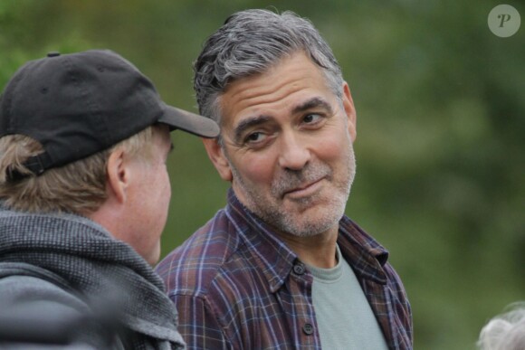 Exclusive - George Clooney sur le tournage du film Tomorrowland à Vancouver au Canada le 16 septembre 2013ver