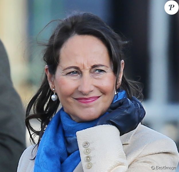 Ségolène Royal - Cérémonie de dépôt de gerbe sur la tombe du Soldat inconnu à l'Arc de Triomphe par le Président de la République, François Hollande à Paris, le 11 novembre 2014.