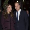 Le duc et la duchesse de Cambridge, le prince William et son épouse Catherine, enceinte, lors de leur arrivée à l'hôtel Carlyle de New York, le 7 décembre 2014