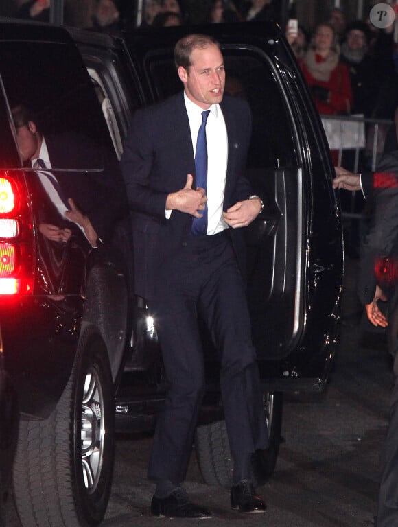 Le prince William lors de son arrivée à l'hôtel Carlyle de New York, le 7 décembre 2014