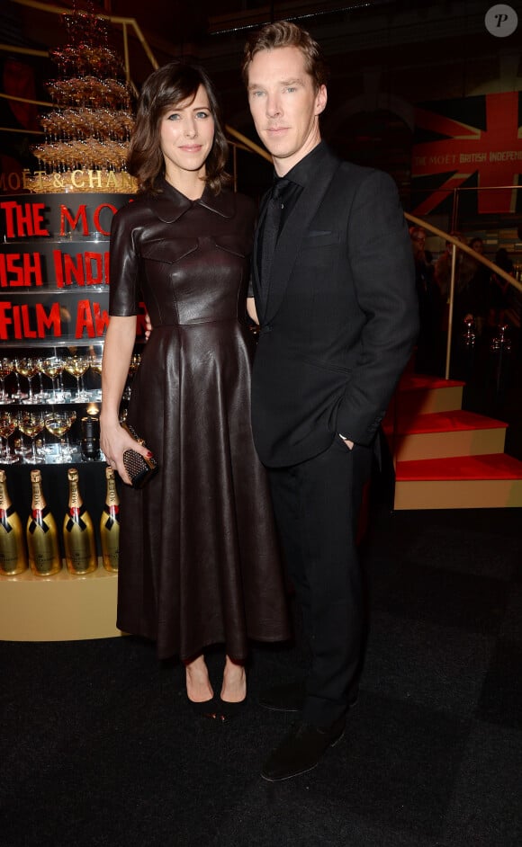 Sophie Hunter et son fiancé Benedict Cumberbatch - Cérémonie des British Independent Film Awards à Londres, le 7 décembre 2014.