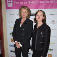 Aude de Thuin et Nathalie Loiseau (Directrice de L'Ena) - Soirée de remise des "Prix de la Femme d'Influence 2014" à l'hôtel du Louvre à Paris le 8 décembre 2014