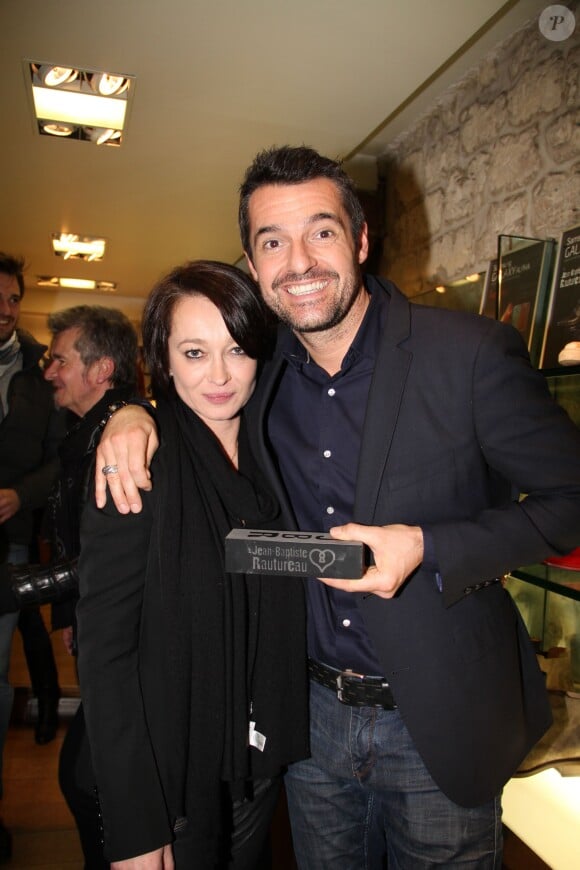 Exclusif - Virginie Rautureau, Arnaud Ducret - Soirée Samsung à la boutique "Free Lance" à Paris, le 10 décembre 2014.