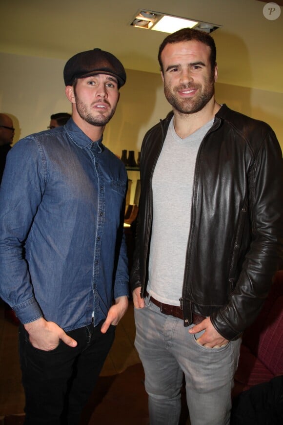 Exclusif - Alexis Vastine, Jamie Roberts - Soirée Samsung à la boutique "Free Lance" à Paris, le 10 décembre 2014.