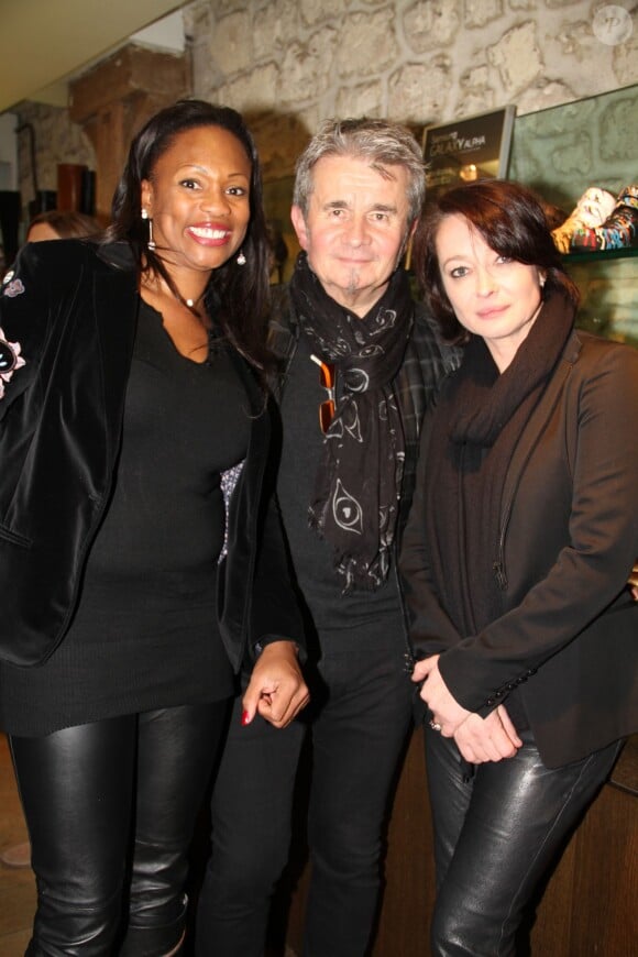 Exclusif - Laura Flessel-Colovic, Guy Rautureau et sa fille Virginie - Soirée Samsung à la boutique "Free Lance" à Paris, le 10 décembre 2014.