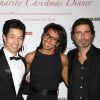 Théo Phan, Audrey Pulvar, Richard Orlinski lors du dîner de gala "Love Charity Christmas Dinner" organisé par l'association "Lyubov" au profit des enfants de Donetsk à la Maison Blanche à Paris, le 10 décembre 2014.