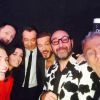 Alessandra Sublet, Arthur, Jenifer, Michel Denisot, M. Pokora, Kad Merad et Franck Dubosc, sur le tournage des Enfoirés en Choeur pour TF1.