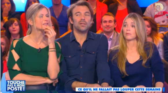Laly Meignan, Patrick Puydebat et Hélène Rollès, invités dans Touche pas à mon poste, le vendredi 12 décembre 2014.