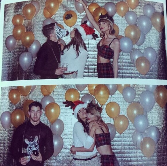 Nick Jonas et Olivia Culpo à la fête d'anniversaire de Taylor Swift, le 12 décembre 2014