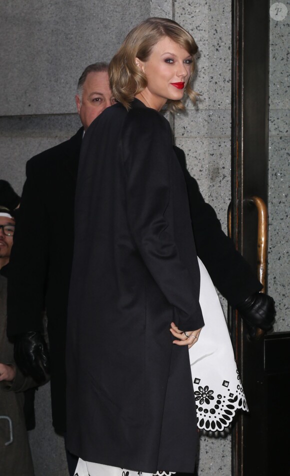 Taylor Swift arrive au déjeuner Billboard Women In Music à New York, le 12 décembre 2014