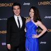 Finn Wittrock et Sarah Roberts à la première du film "Unbroken" à Hollywood, le 15 décembre 2014.
