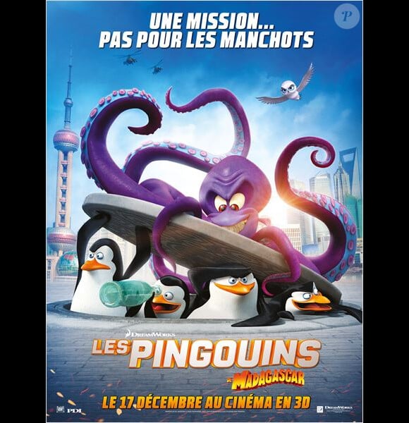 Affiche du film Les Pingouins de Madagascar, en salles le 17 décembre 2014