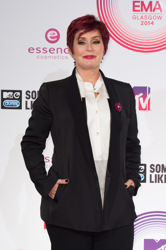 Sharon Osbourne pose au Photocall des MTV Europe Music Awards 2014 à "The Hydro" le 9 Novembre 2014  