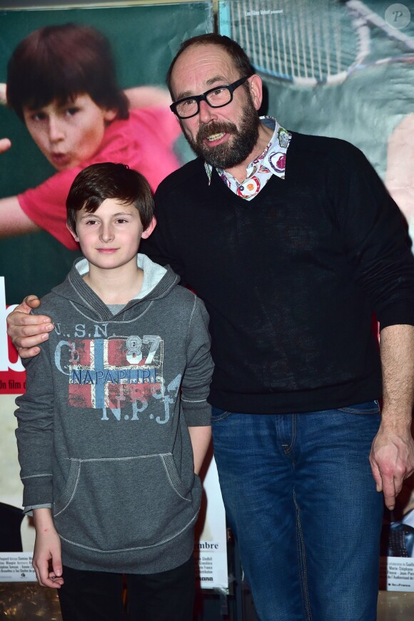 Charles Mérienne et Olivier Gourmet - Avant-première du film "Terre battue" au cinéma UGC Les Halles à Paris, le 16 décembre 2014