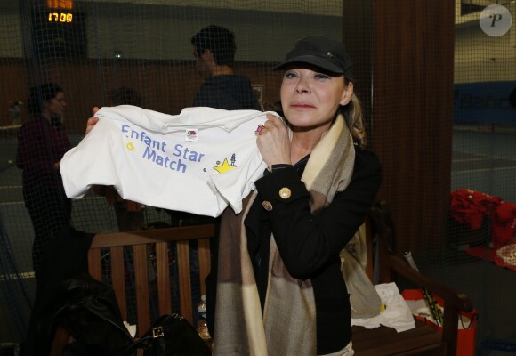 Grace de Capitani lors de la journée Sourire Gagnant organisée par l'association Enfant Star et Match au Levallois Sporting Club le 18 décembre 2014