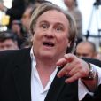  G&eacute;rard Depardieu - Mont&eacute;e des marches du film "The Homesman" lors du 67e Festival du film de Cannes le 18 mai 2014. 