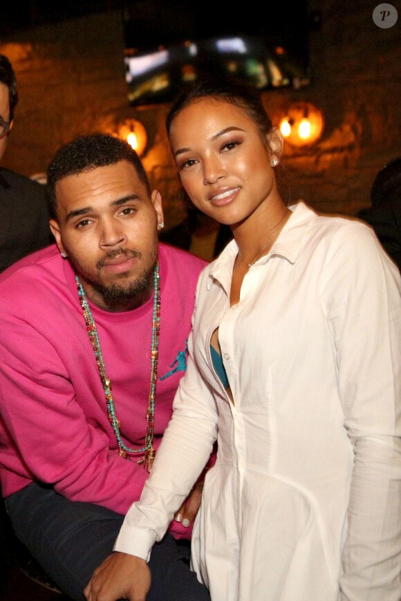 Chris Brown et Karrueche Tran à West Hollywood, Los Angeles, le 24 novembre 2014.