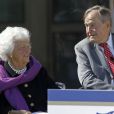  George H.W. Bush et Barbara Bush &agrave; Dallas, le 25 avril 2013. 