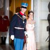 Le prince Joachim de Danemark et la princesse Marie prenaient part le 1er janvier 2015 à la réception du Nouvel An à Amalienborg, Copenhague.