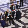 Le prince Frederik et la princesse Mary de Danemark secondaient la reine Margrethe II et le prince Henrik le 6 janvier 2015 au palais de Christiansborg lors de la deuxième réception officielle du Nouvel An, pour le corps diplomatique et les ambassadeurs.