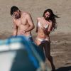 Exclusif - Lea Michele et son petit-ami Matthew Paetz profitent de la plage le jour de Noël lors de leurs vacances au Mexique, le 25 décembre 2014.