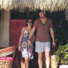 Exclusif - Lea Michele et son petit-ami Matthew Paetz profitent de la plage le jour de Noël lors de leurs vacances au Mexique, le 25 décembre 2014.