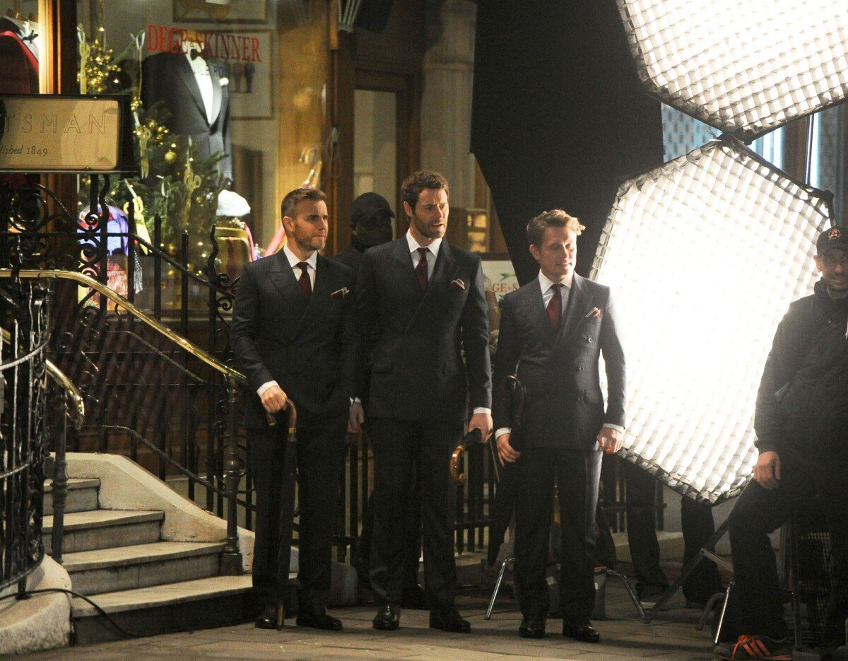 Photo Exclusif Les membres du groupe "Take that" Gary Barlow, Mark Owen et Howard Donald sur