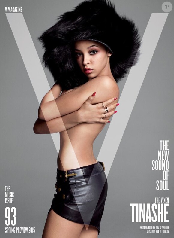 Tinashe en couverture du numéro V93 du magazine V. Printemps 2015.