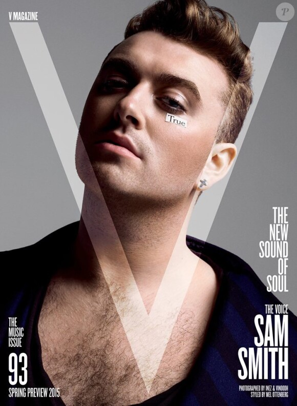 Sam Smith en couverture du numéro V93 du magazine V. Printemps 2015.