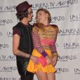 Sara (Secret Story 8) et sa girlfriend Aurore - Cérémonie des "Lauriers TV Awards 2015" à la Cigale à Paris, le 6 janvier 2015.