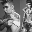 Justin Bieber et Lara Stone sont les stars de la campagne printemps 2015 de Calvin Klein Jeans. Photo par Mert et Marcus.