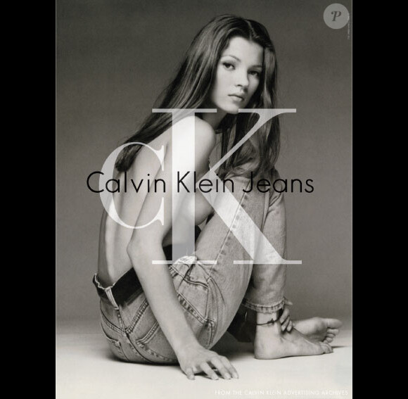 Kate Moss pour Calvin Klein Jeans. Photo par Patrick Demarchelier. 1992.