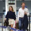 Exclusif - Geri Halliwell et son fiancé Christian Horner rentrent à Londres après avoir passé des vacances aux Caraïbes, le 5 janvier 2015