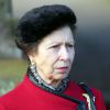 La princesse Anne lors de la messe de Noël à Sandringham, dans le Norfolk, le 25 décembre 2014